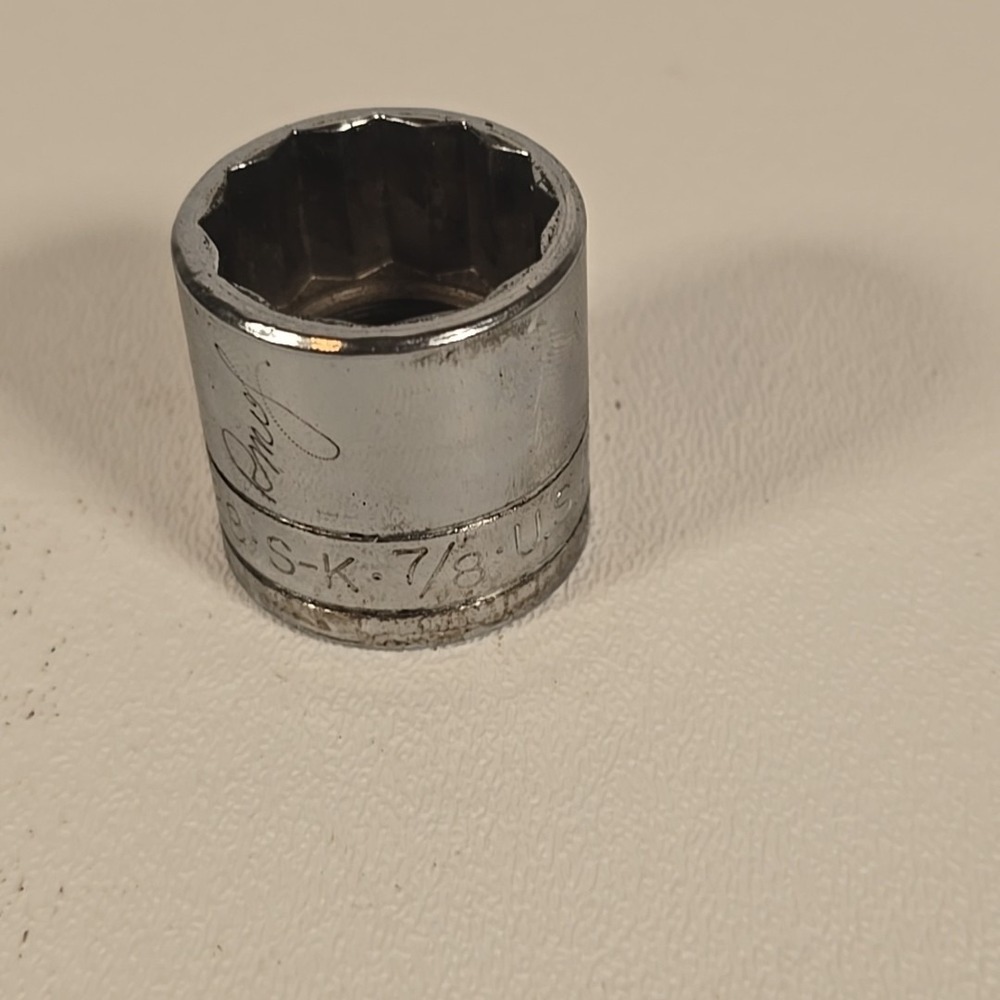 SK Hand Tools 45128 SAE 3/8" Drive 7/8" 12pt Standard Chrome Socket